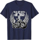 Ride With Jesus Christian Biker Men Women Kids Motorcycle T-Shirt - T-Shirt | Navy