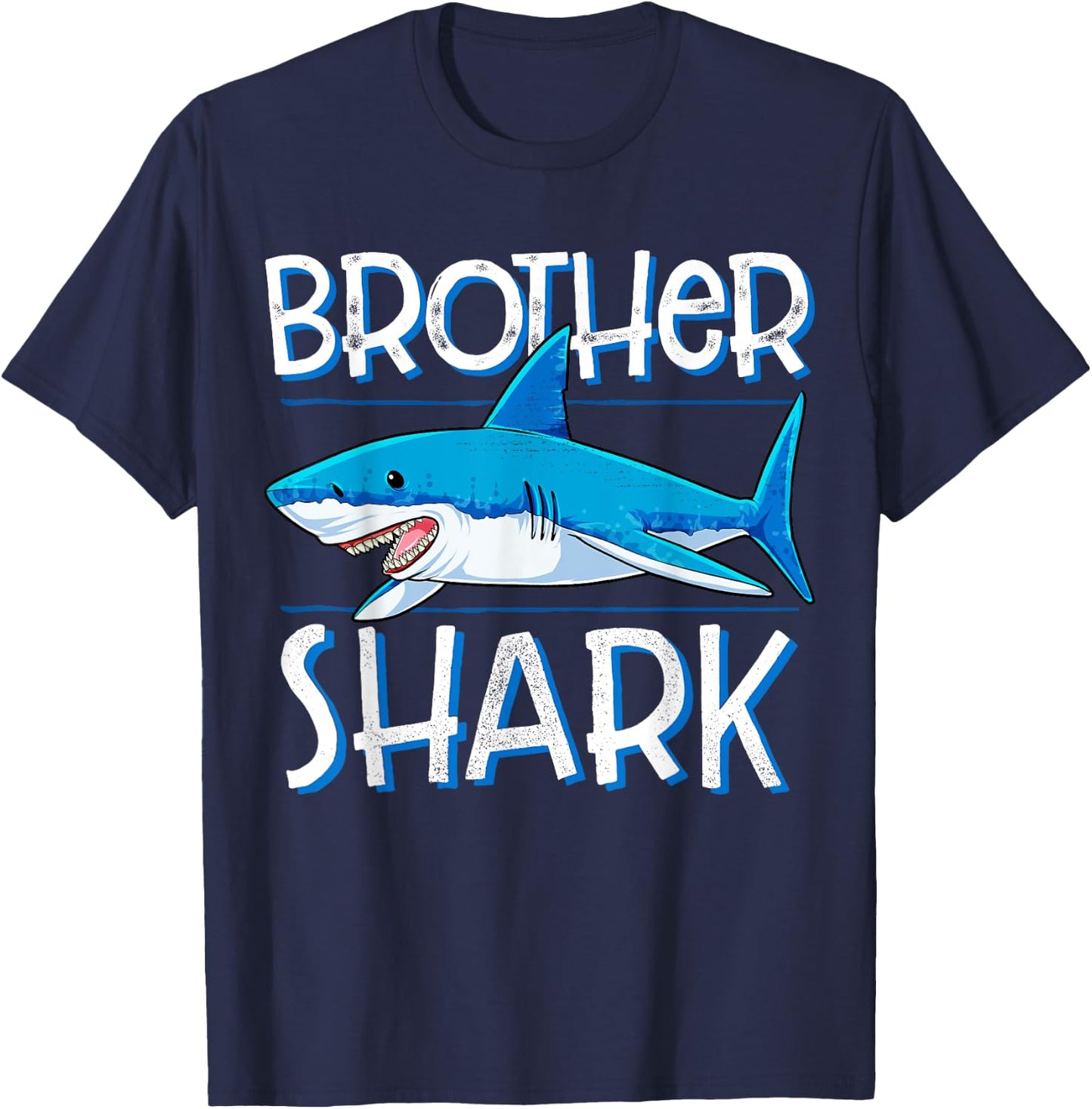 Brother Shark T Shirt Family Matching Men Boys Jawsome Gifts T-Shirt - T-Shirt | Navy