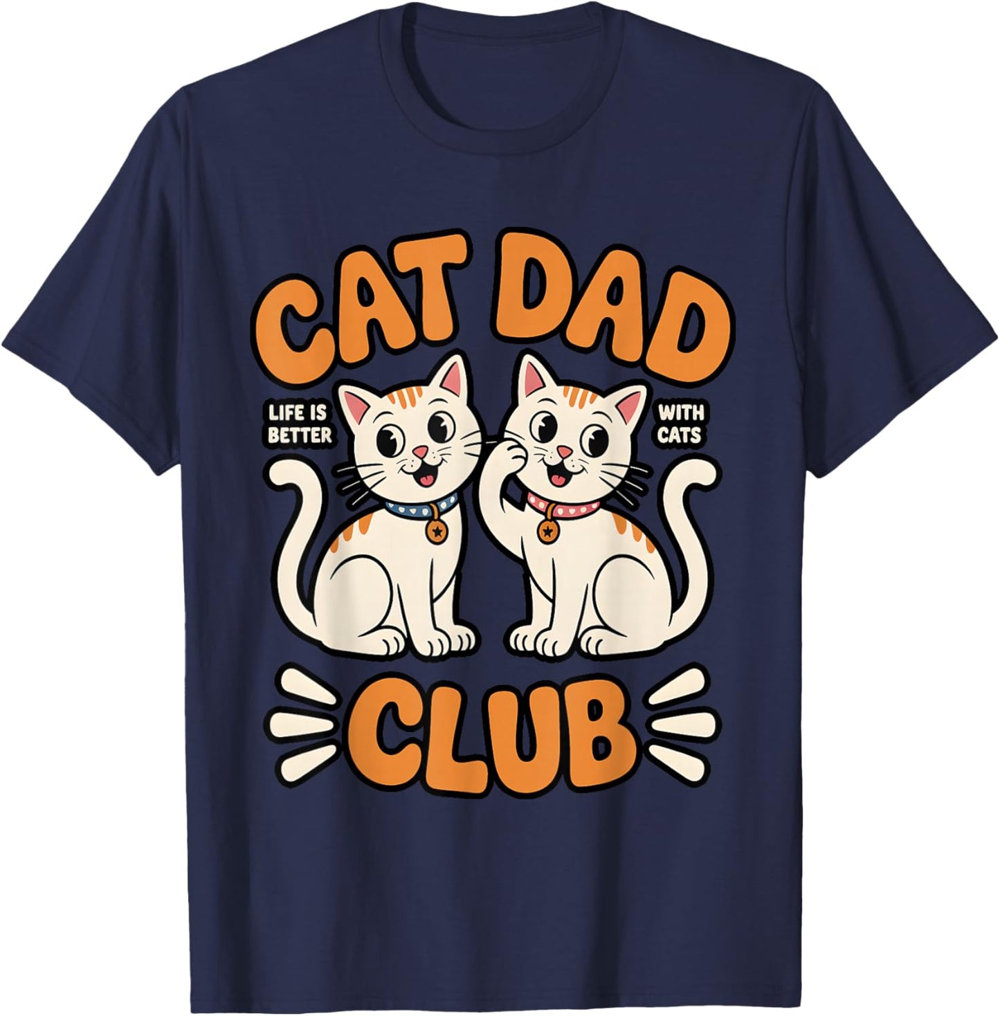 Retro Cad Dad Club Fathers Daddy from Wife Kids T-Shirt - T-Shirt | Navy