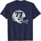 Vintage Football Jersey Number 77 Player Number T-Shirt - T-Shirt | Navy