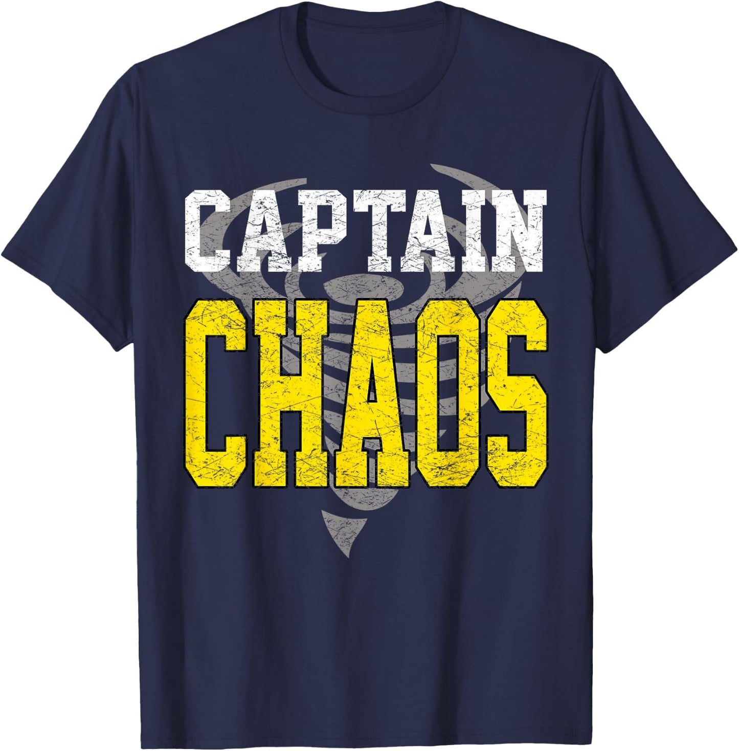 Captain Chaos Shirt For Parent Teacher Or Crazy Child T-Shirt - T-Shirt | Navy