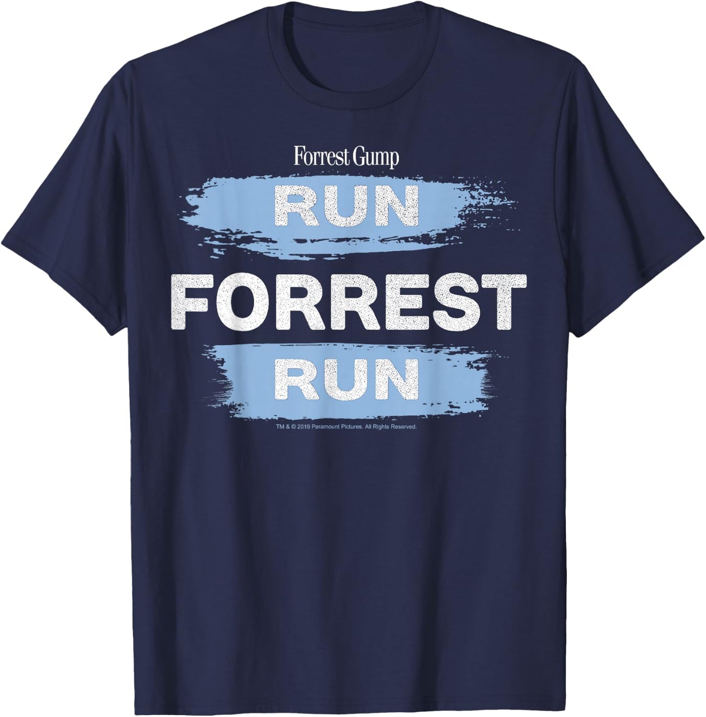 Forrest Gump Run Forrest Run Paint Swipe T-Shirt - T-Shirt | Navy