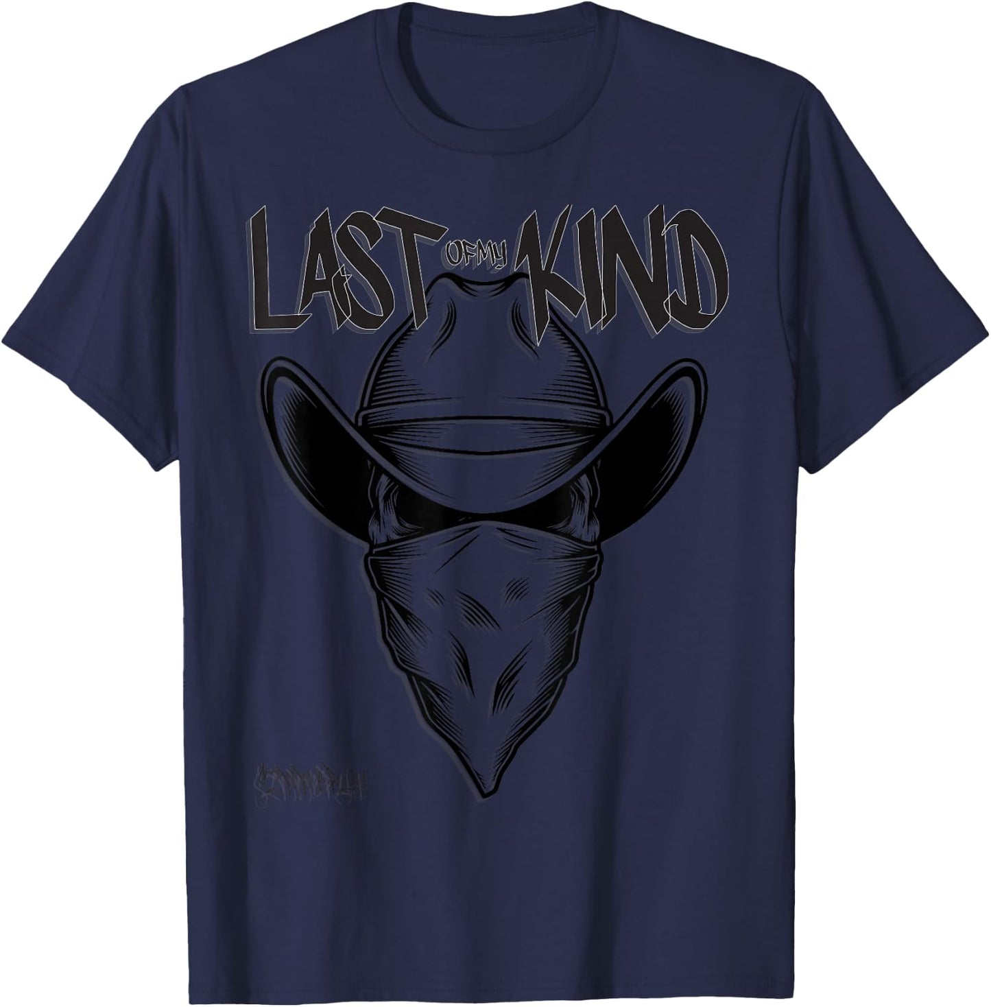 Cowboy Skull Last of my Kind T-Shirt - T-Shirt | Navy