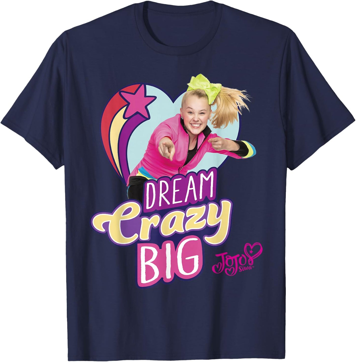 Nickelodeon JoJo Siwa Dream Crazy Big T-Shirt - T-Shirt | Navy
