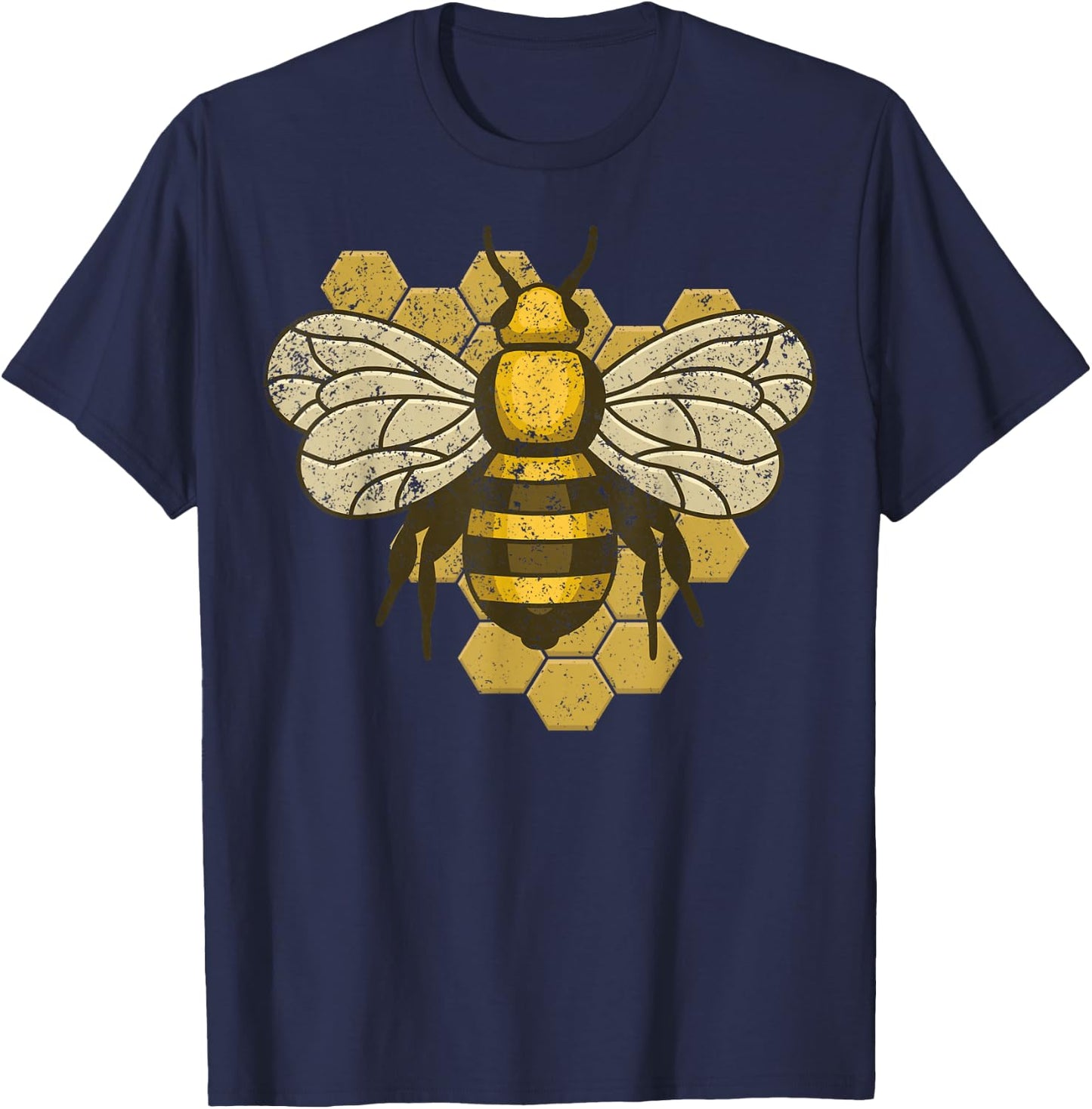 Retro Beekeeper Beekeeping Bumblebee Vintage Save The Bees T-Shirt - T-Shirt | Navy