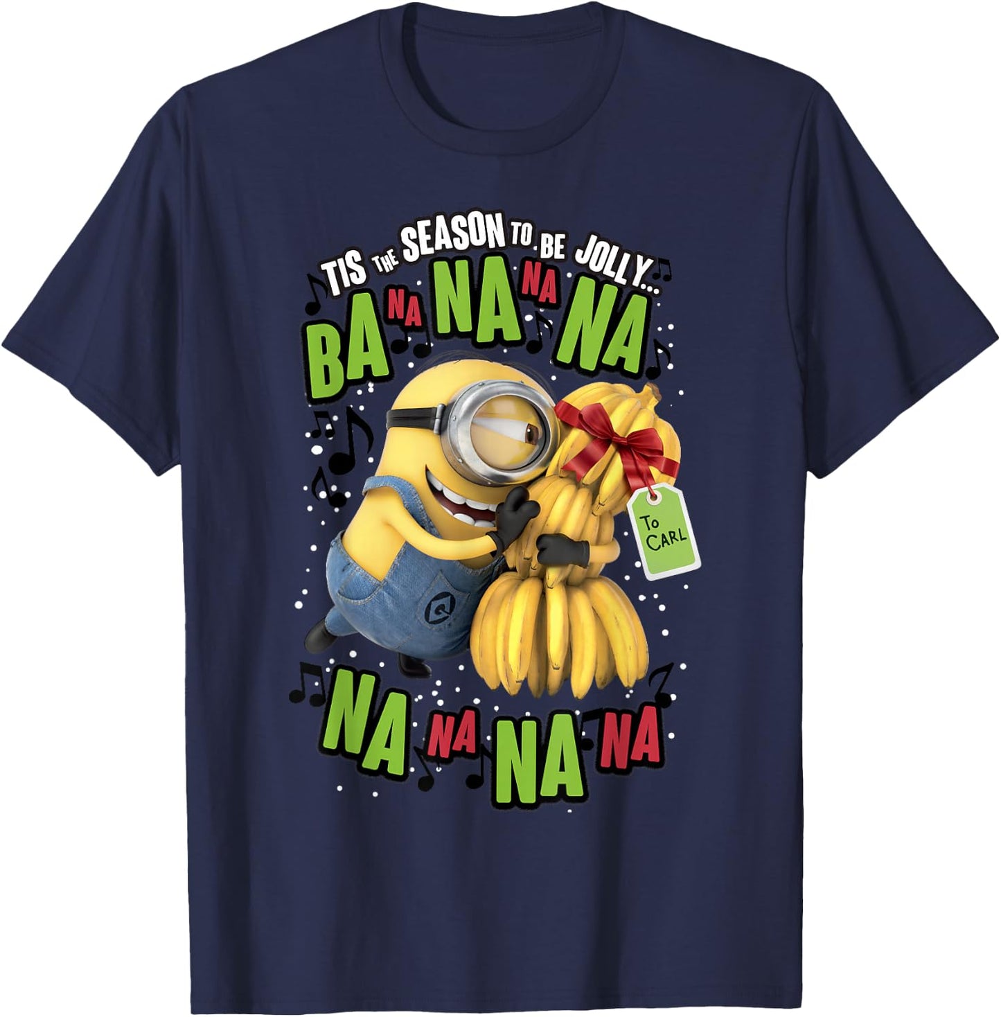 Despicable Me Minions 'Tis The Season To Be Jolly Banana T-Shirt - T-Shirt | Navy