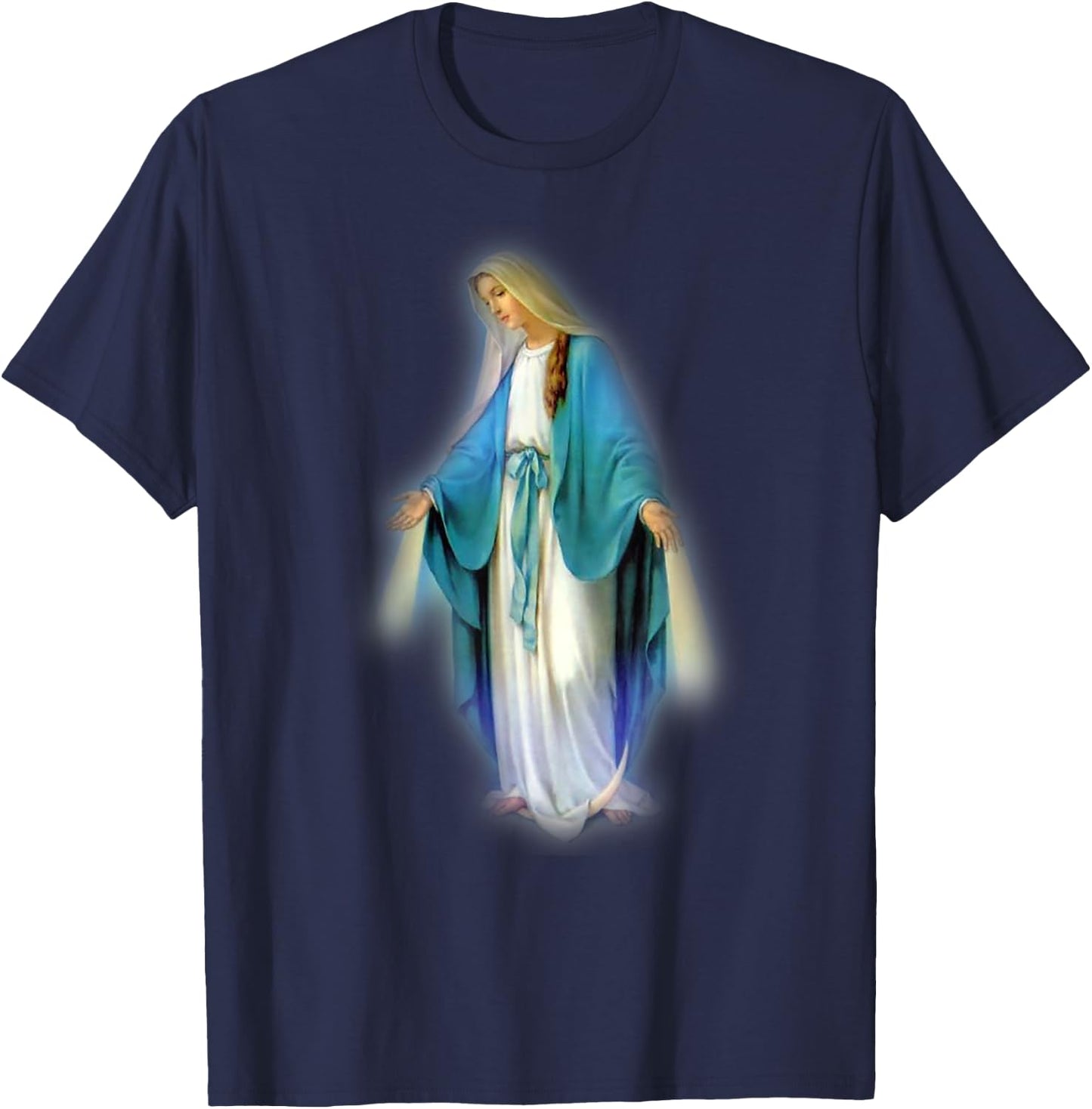 Mary, Blessed Mother Catholic T-Shirt - T-Shirt | Navy