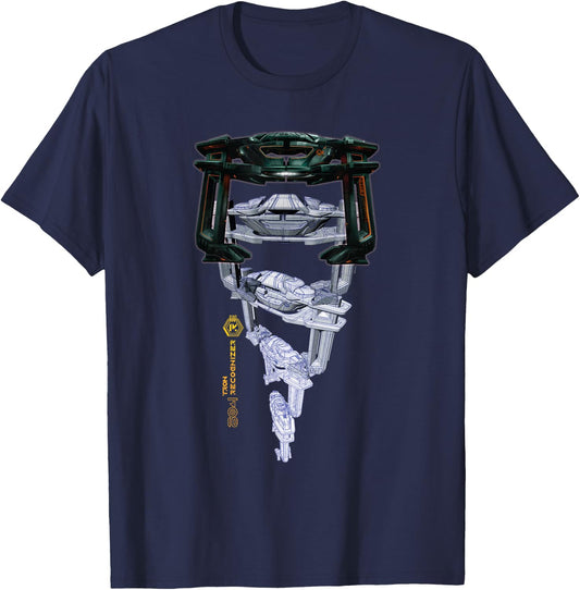 Disney TRON: Legacy Recognizer Wireframe Evolution T-Shirt - T-Shirt | Navy
