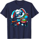Easter Bunny Hockey Player Rabbit Egg Men Women Boys Kids T-Shirt - T-Shirt | Navy