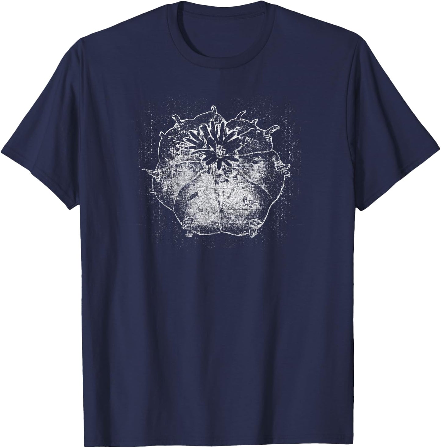 Peyote Shirt Botanist Sketch Art T-Shirt - T-Shirt | Navy