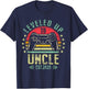 Gaming Uncle Pregnancy Announcement For Soon To Be Uncle 2025 Promoted To Uncle Level Unlocked Black T-Shirt - T-Shirt | Navy