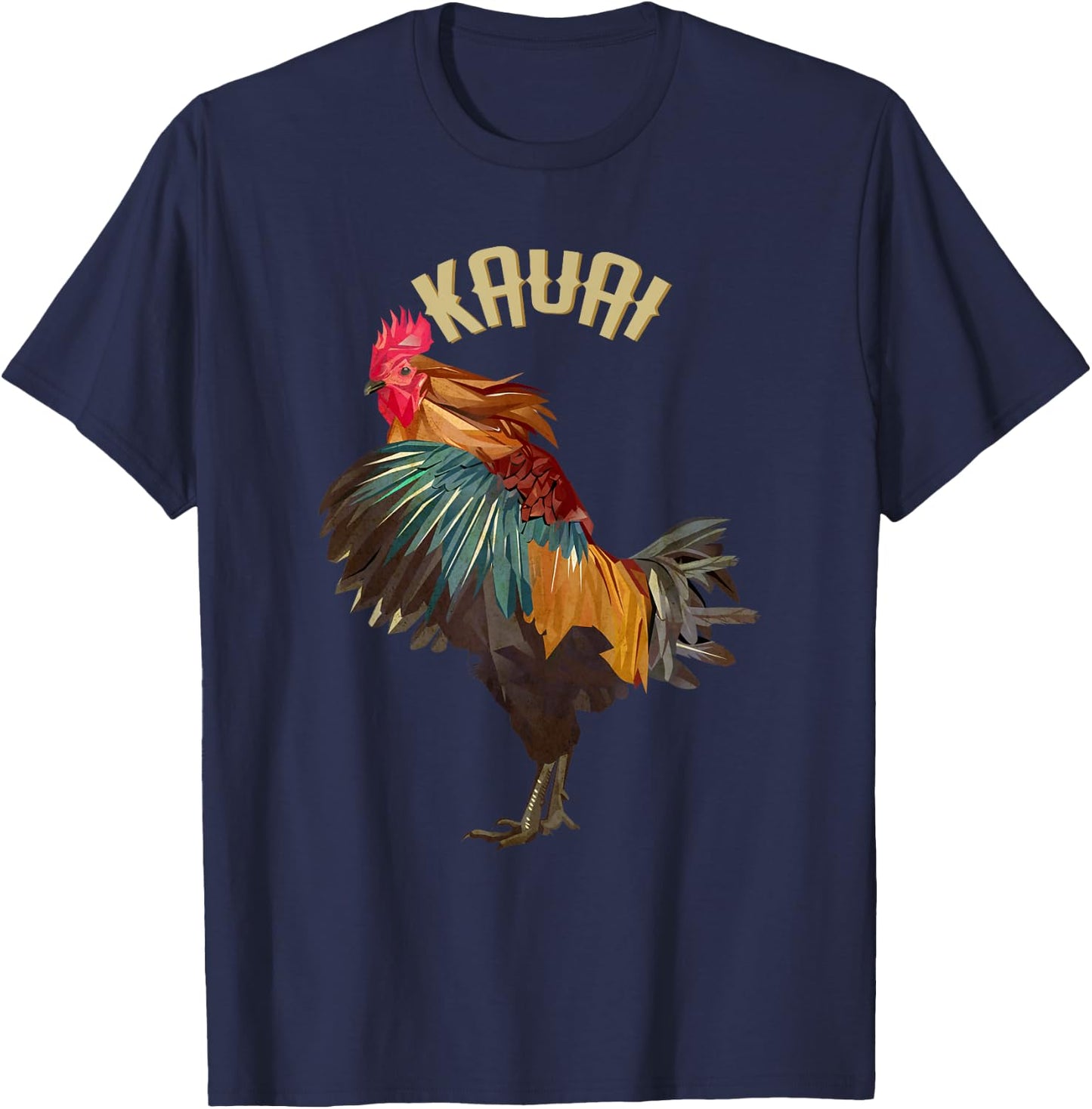 Vintage Kauai Chicken Rooster Garden of Isle T-Shirt - T-Shirt | Navy