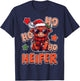 Ho Ho Ho Heifer Funny Christmas Highland Cow Holiday T-Shirt - T-Shirt | Navy