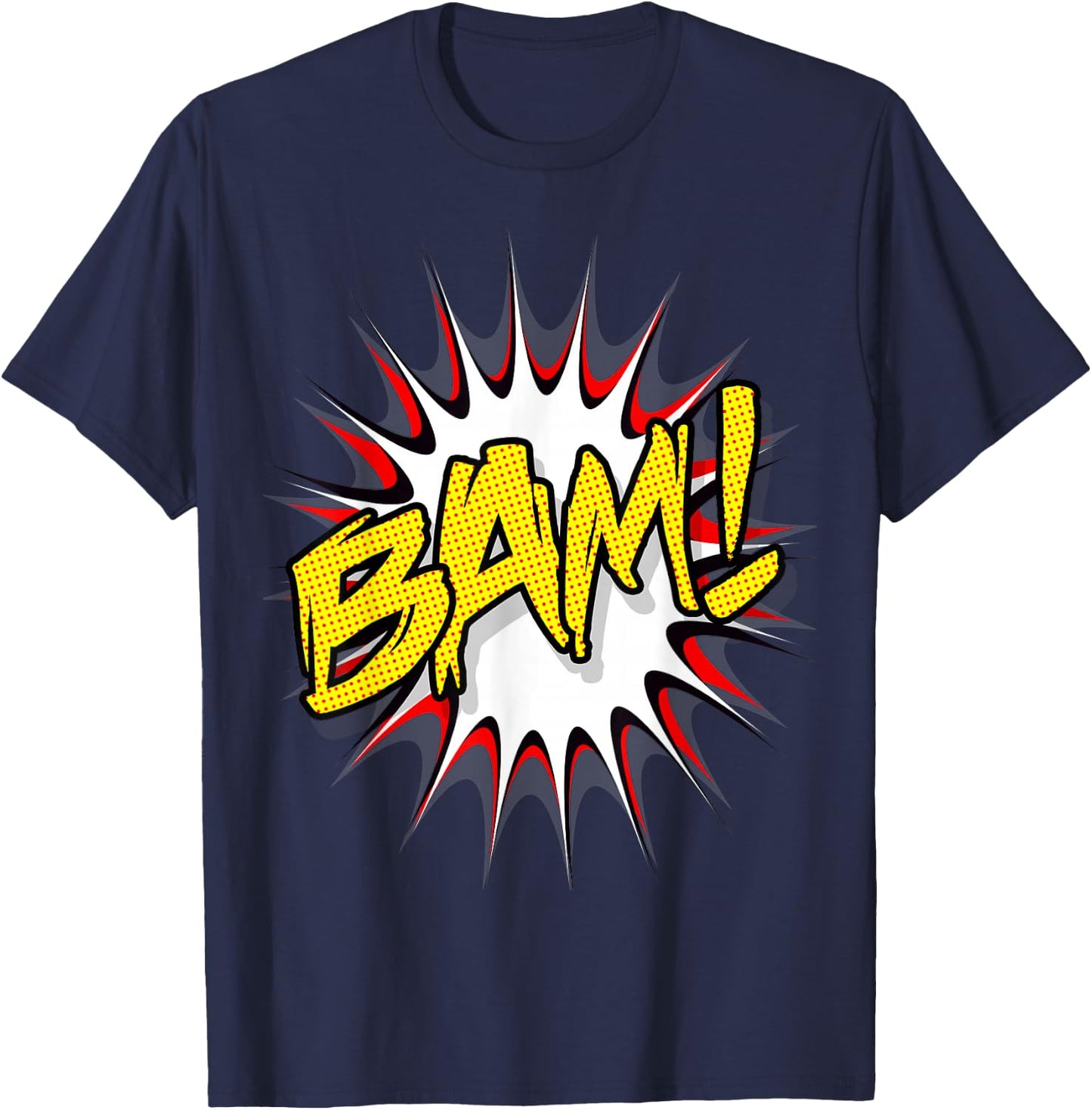 Super Hero Classic Bam! Action Bubble T-Shirt - T-Shirt | Navy