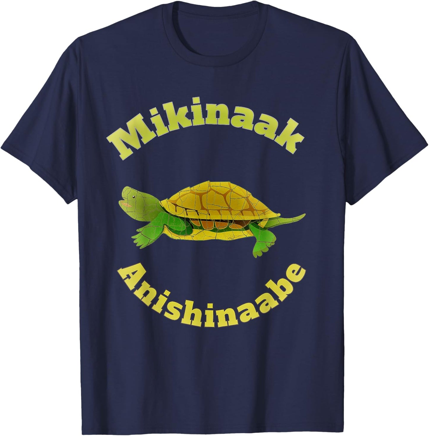 Mikinaak Anishinaabe Snapping Turtle T-Shirt - T-Shirt | Navy