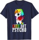 Cute But Psycho Christmas Gift T-Shirt - T-Shirt | Navy