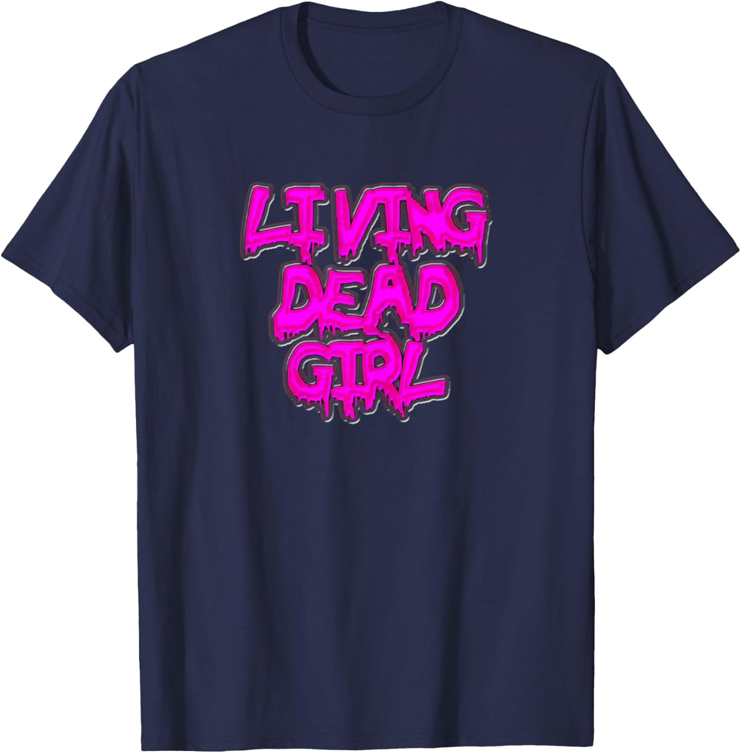 Living Dead Girl - Women's Zombie T Shirt - Black T-Shirt - T-Shirt | Navy
