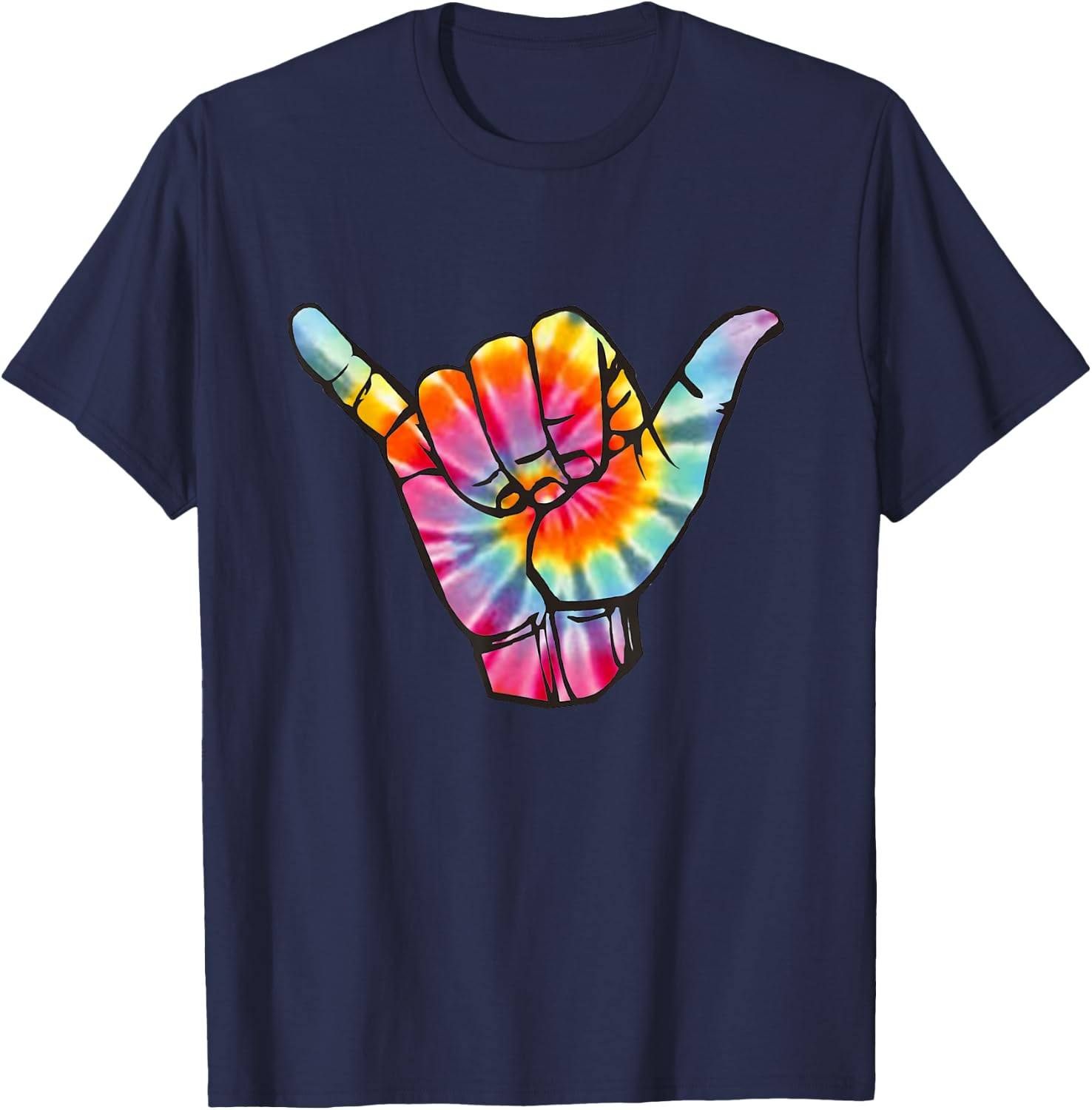 Shaka T Shirt Ocean Surfing Wave Surfer Hawaii Hand T-Shirt - T-Shirt | Navy