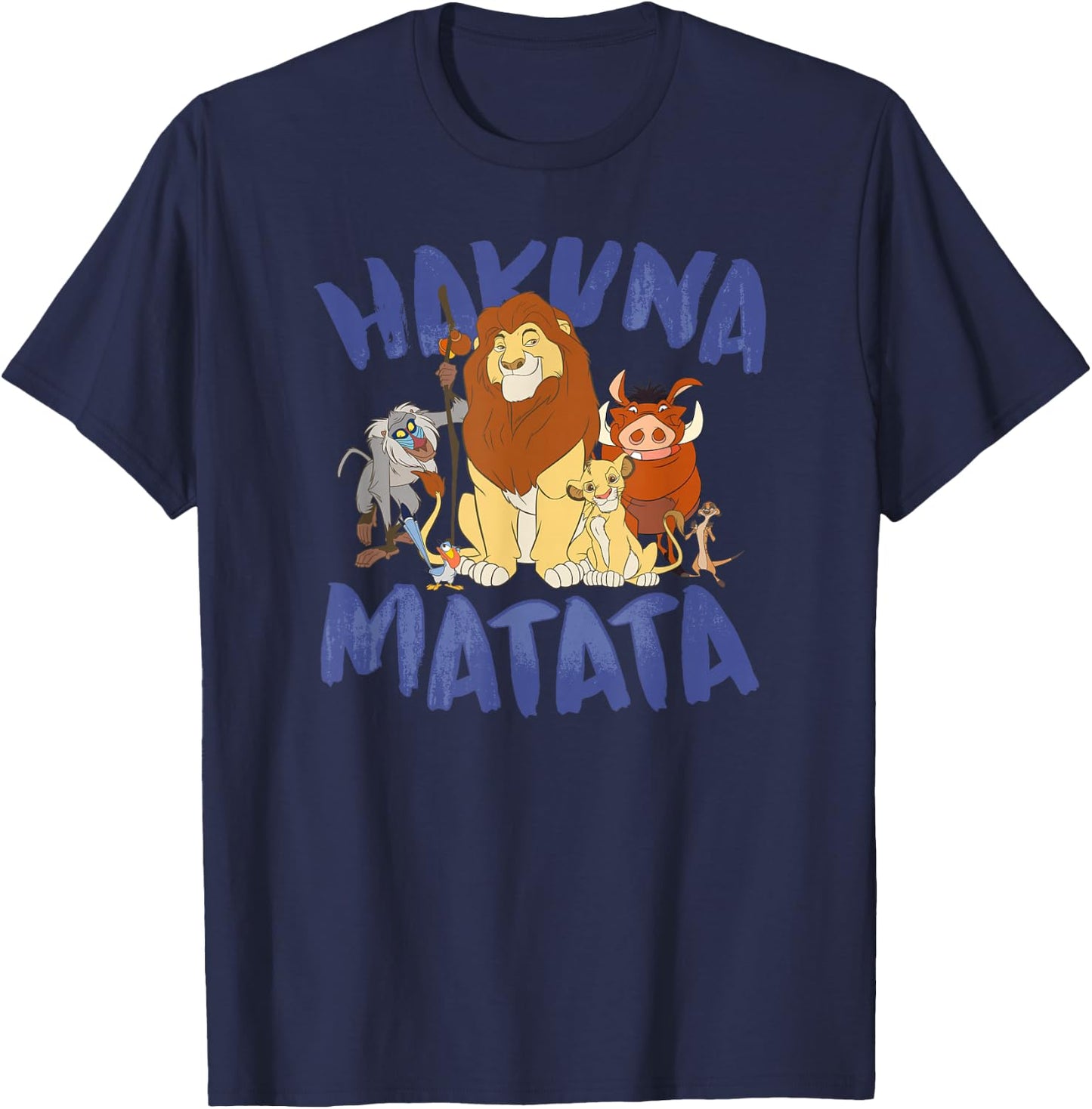 Disney Lion King Classic Hakuna Matata Group T-Shirt - T-Shirt | Navy
