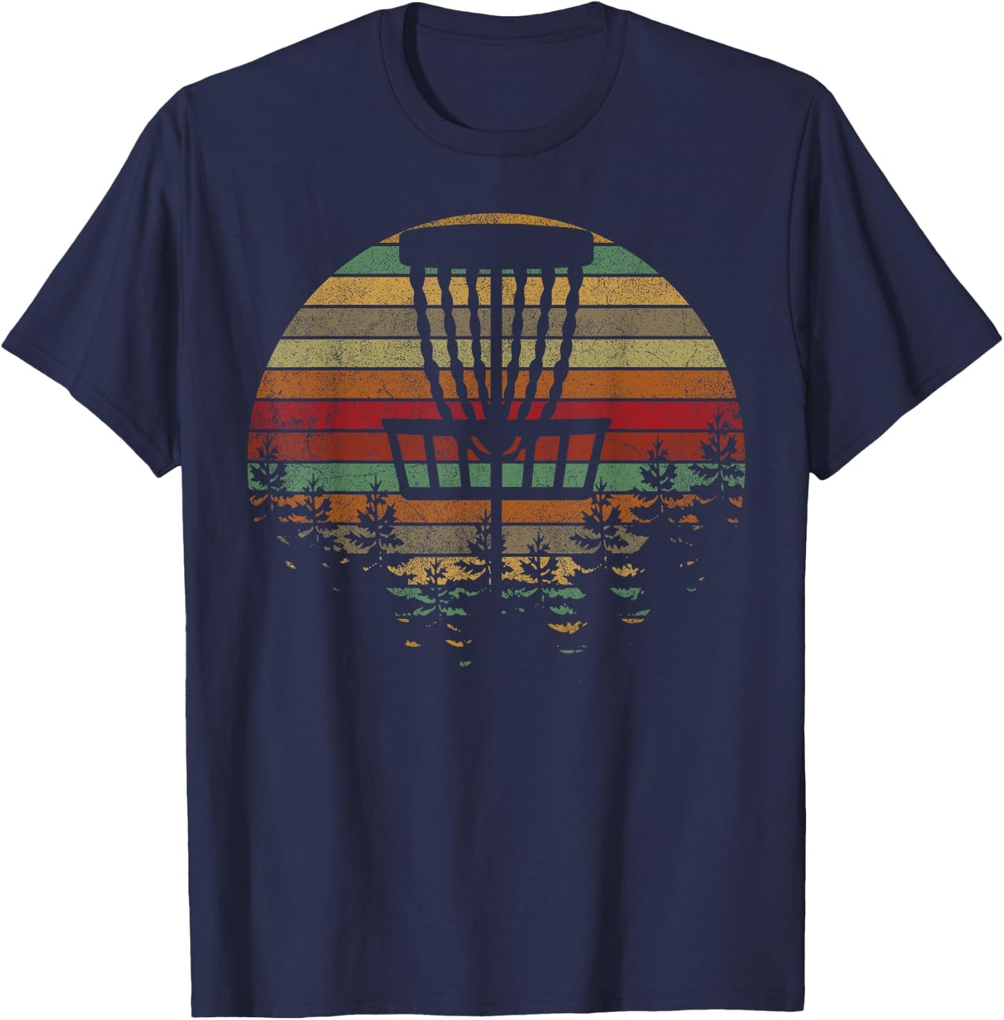 Retro Vintage Disc Golf Shirt Frolf Flying Disc Sport T-Shirt - T-Shirt | Navy
