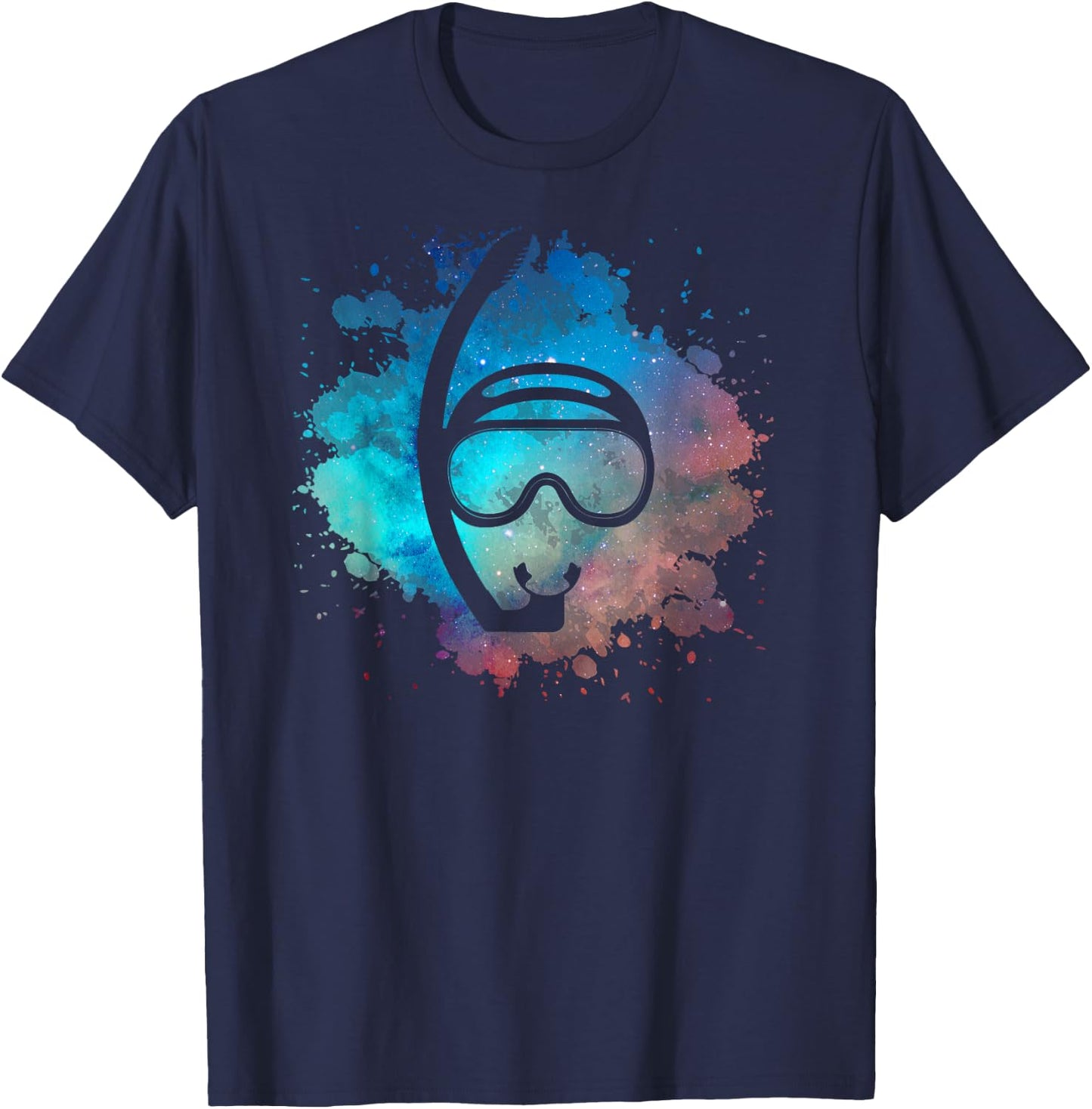 Diving Snorkel Mask Scuba Diver Snorkeling Men Women Graphic T-Shirt - T-Shirt | Navy