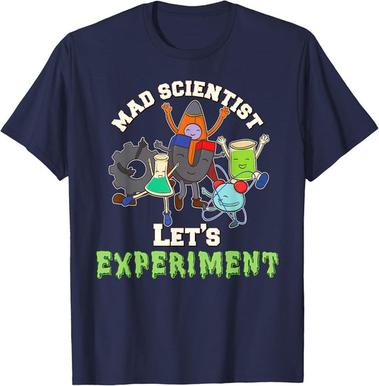 Science Birthday Party - Mad Scientist Shirt T-Shirt - T-Shirt | Navy