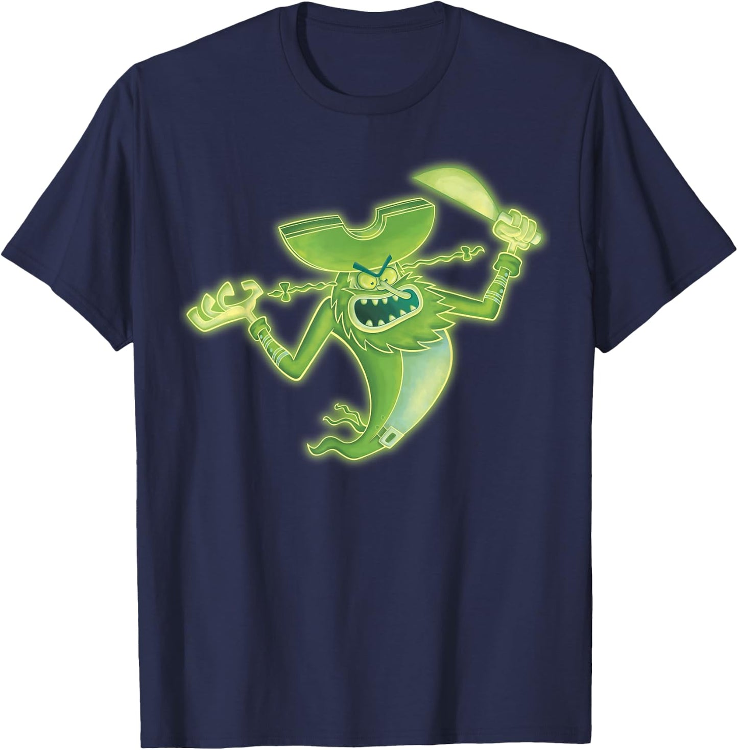 SpongeBob SquarePants Neon Glowing Flying Dutchman T-Shirt - T-Shirt | Navy