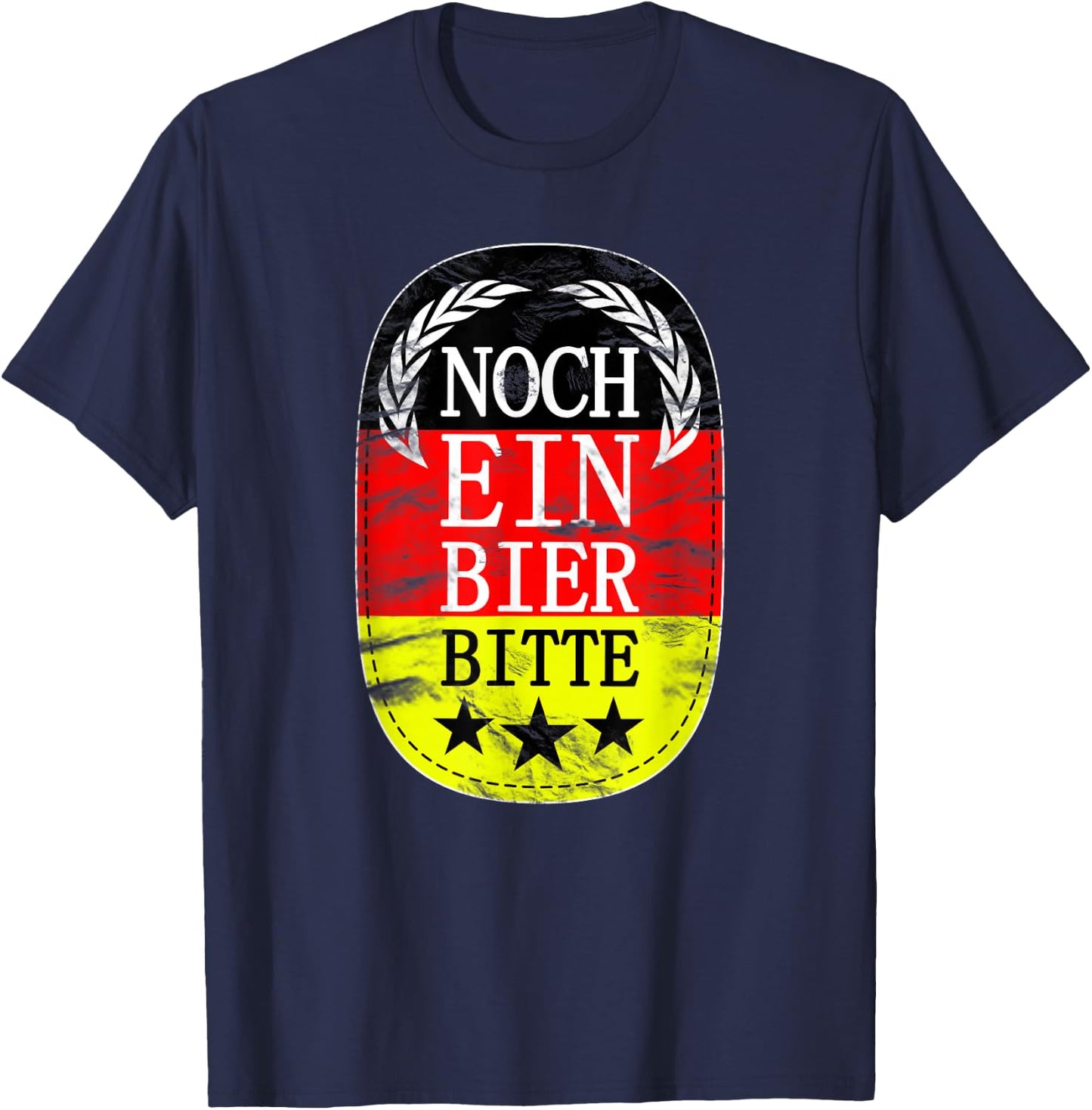 Noch ein bier bitte Prost one Beer Please German Oktoberfest T-Shirt - T-Shirt | Navy