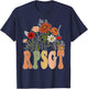 Floral RPSGT Polysomnographic Technologist Tech Student T-Shirt - T-Shirt | Navy