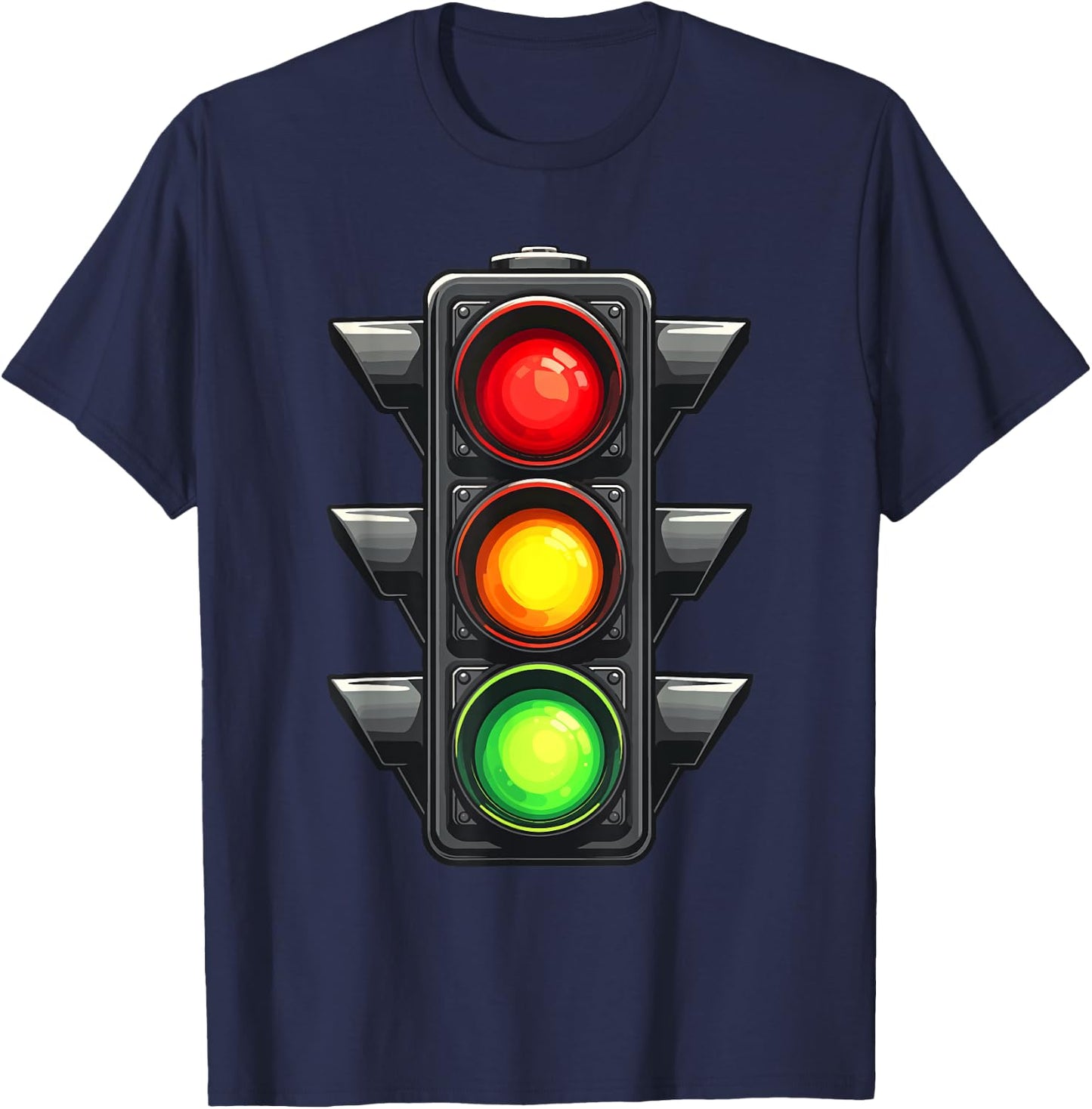 Traffic Light Shirt Adult Kids Traffic Light Costume T-Shirt - T-Shirt | Navy