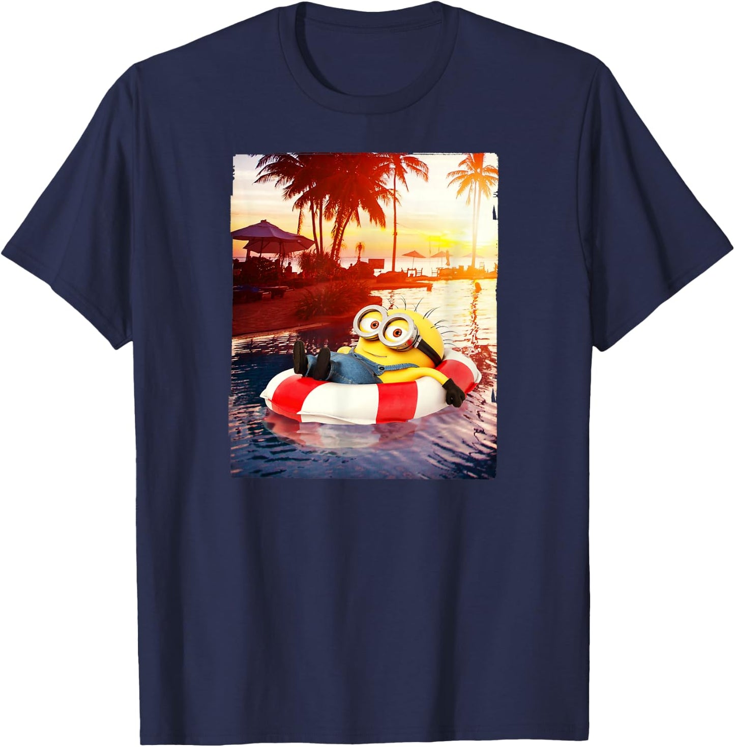 Despicable Me Minions Jerry Sunset Float Graphic T-Shirt - T-Shirt | Navy