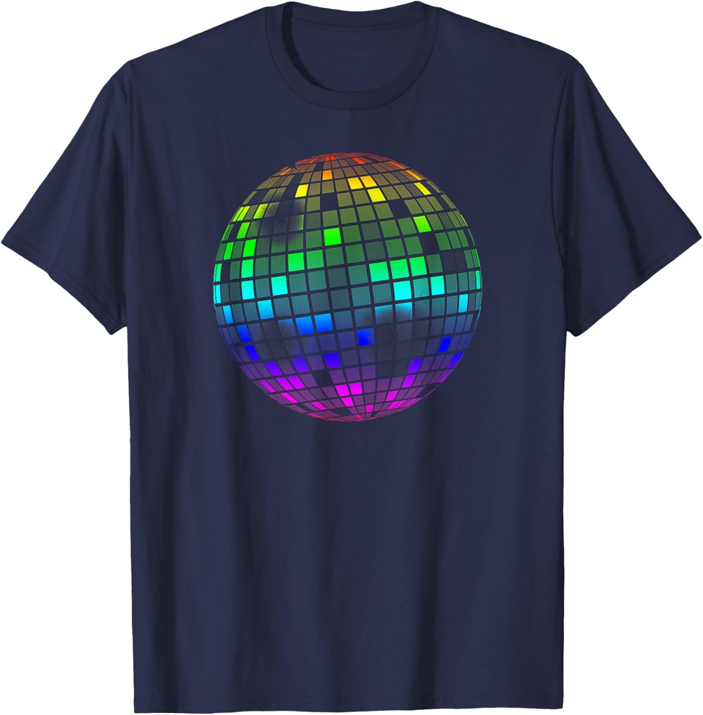 Vintage Disco Ball Retro Gift T-Shirt - T-Shirt | Navy