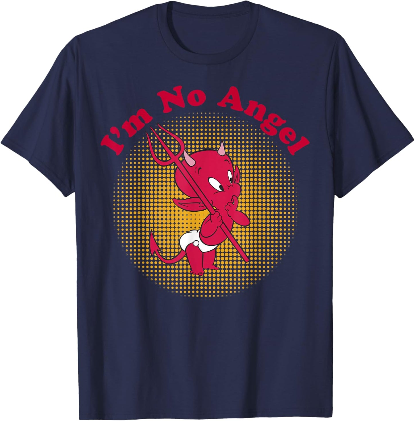 Hot Stuff The Little Devil I'm No Angel Portrait T-Shirt - T-Shirt | Navy