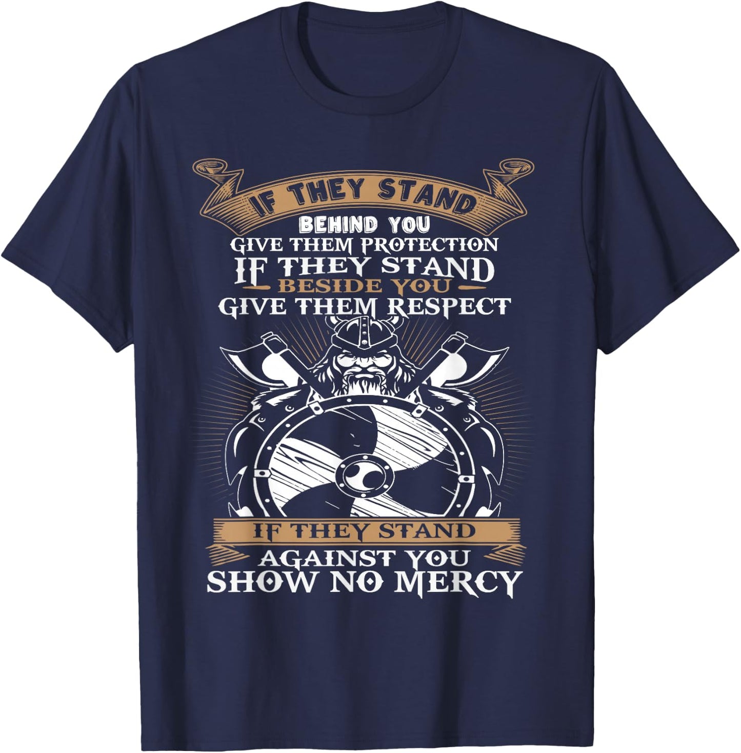 Norse Viking Axe Odin Valhalla Nordic Mythology God Gift T-Shirt - T-Shirt | Navy