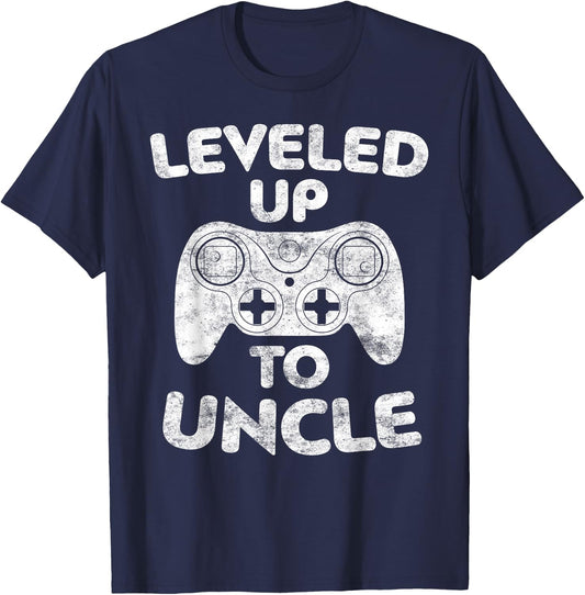 Leveled Up To Uncle Future Uncle Shirt T-Shirt - T-Shirt | Navy