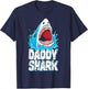 Daddy Shark T Shirt Fathers Day Gifts Family Matching Dad T-Shirt - T-Shirt | Navy