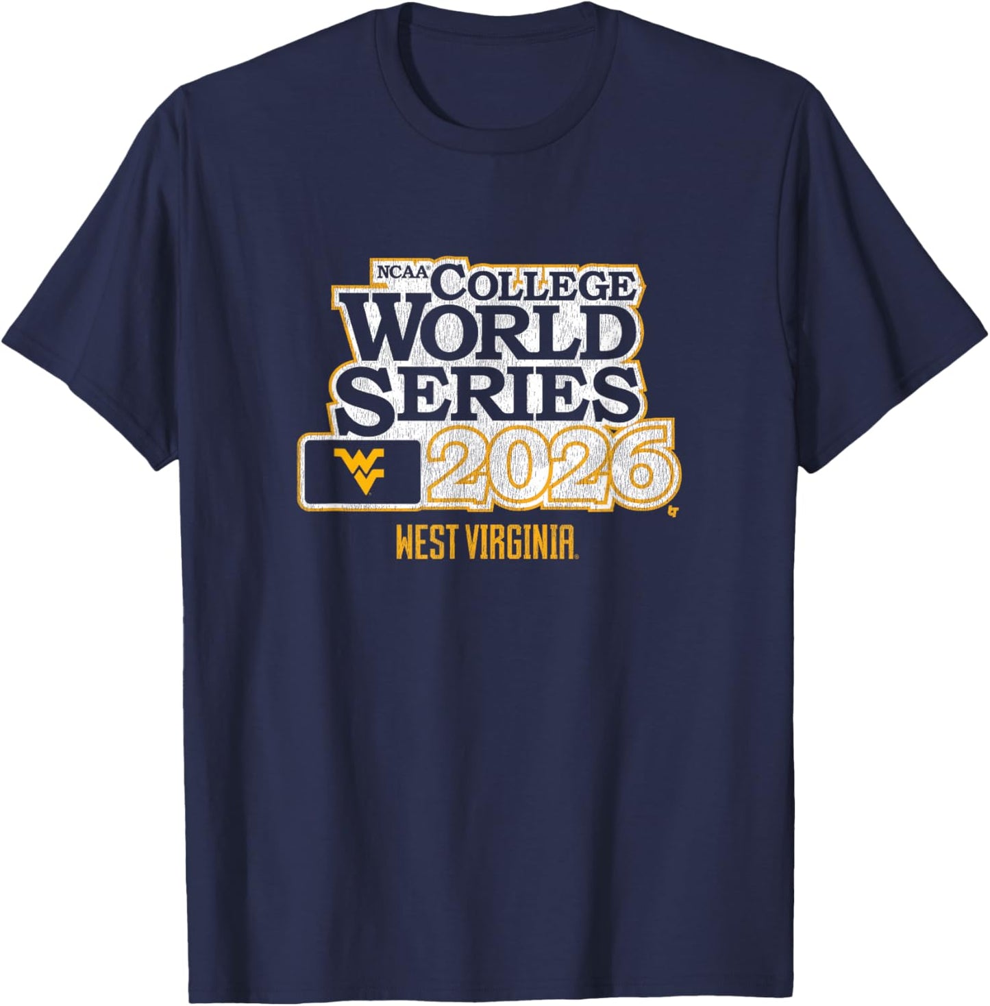 2026 College World Series - West Virginia Baseball T-Shirt - T-Shirt | Navy