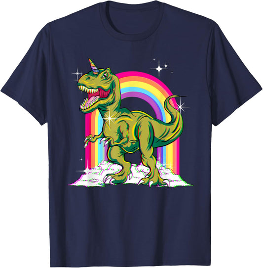 Dinocorn Half Dinosaur Half Unicorn Fans Children Adults T-Shirt - T-Shirt | Navy