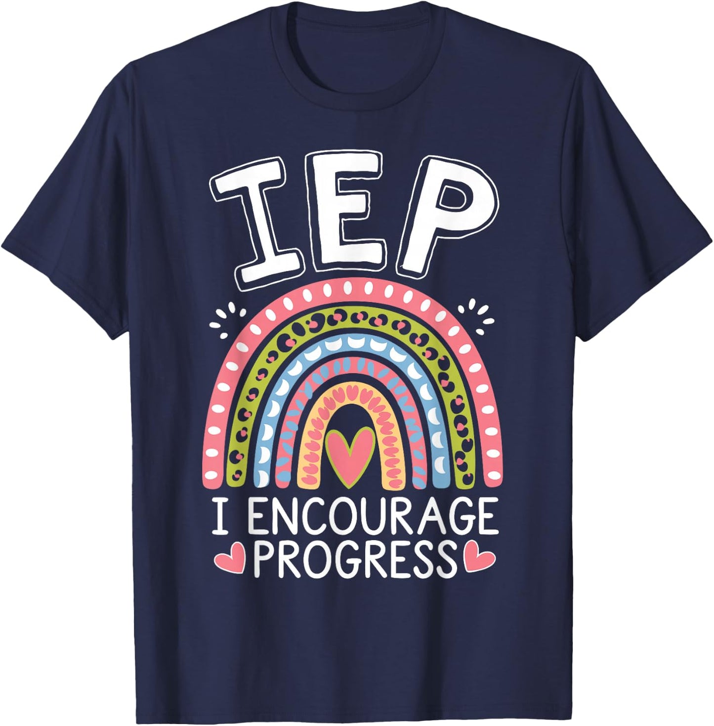 Intervention Teacher IEP I Encourage Funny Intervention T-Shirt - T-Shirt | Navy