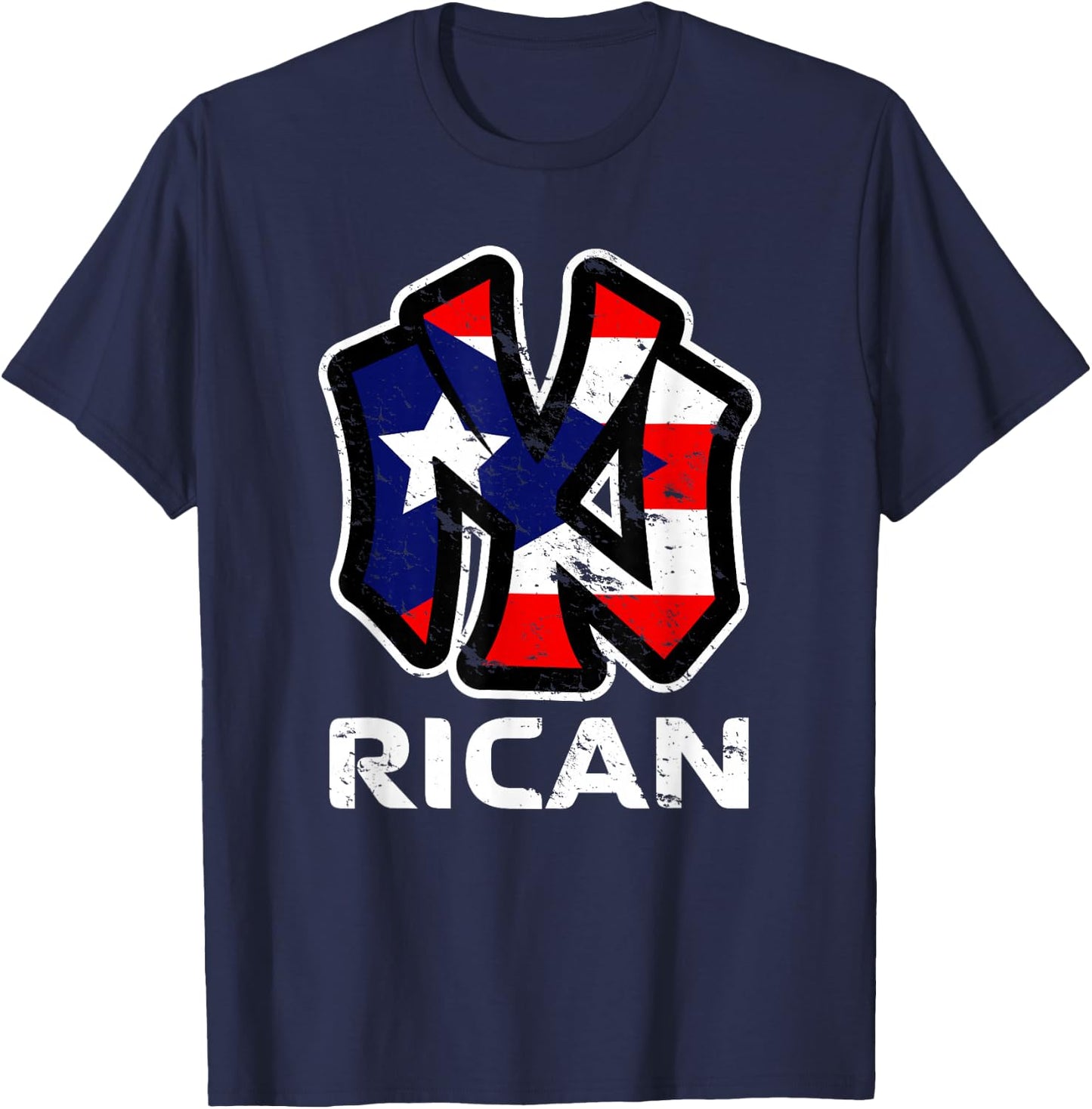 Proud Nuyorican Puerto Rico T-Shirt - T-Shirt | Navy