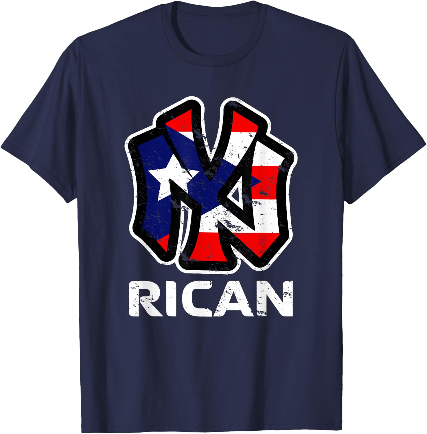 Proud Nuyorican Puerto Rico T-Shirt - T-Shirt | Navy