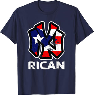 Proud Nuyorican Puerto Rico T-Shirt - T-Shirt | Navy