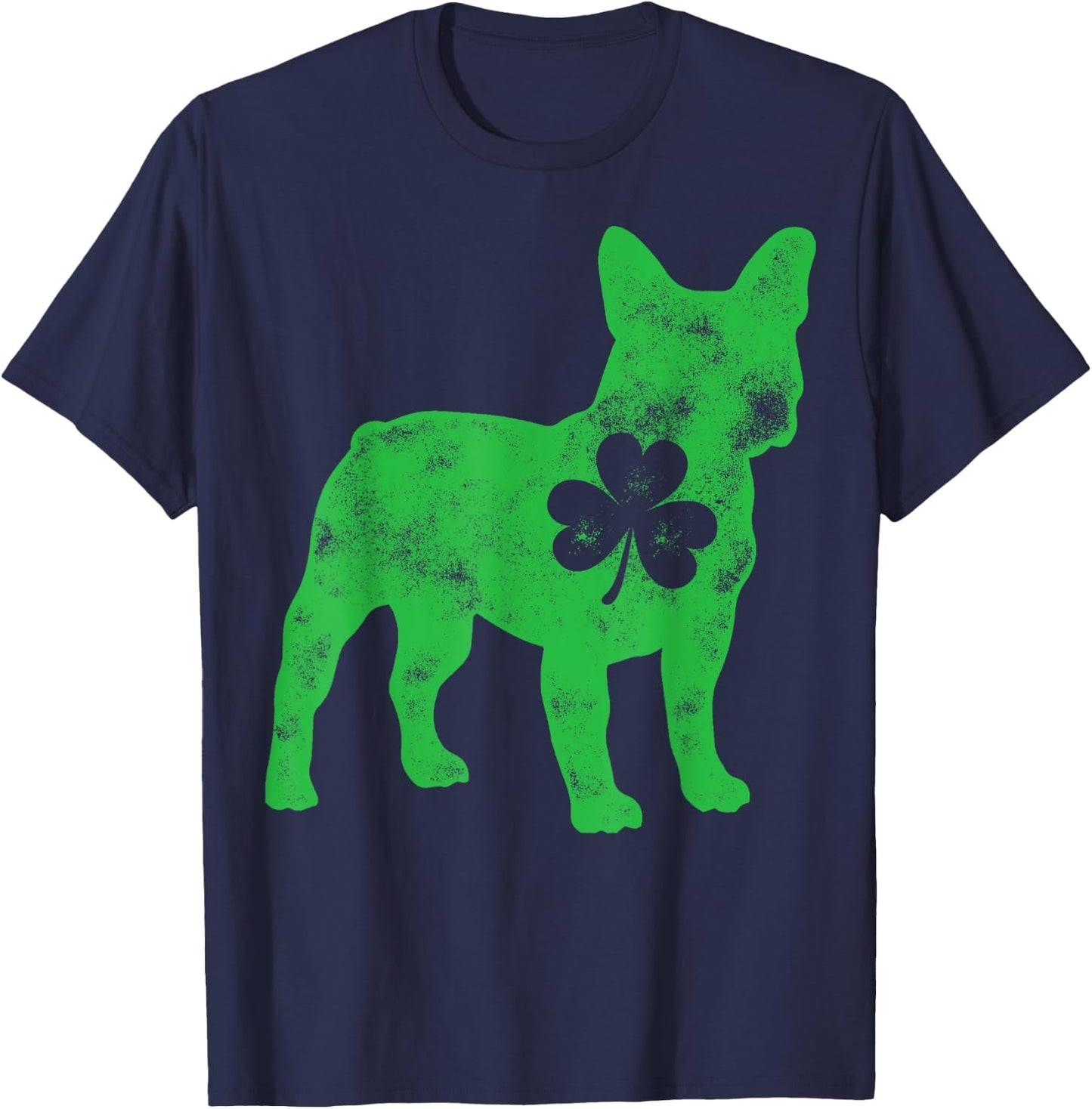 French Bulldog St Patricks Day Boys Men Dog Shamrock Gift T-Shirt - T-Shirt | Navy