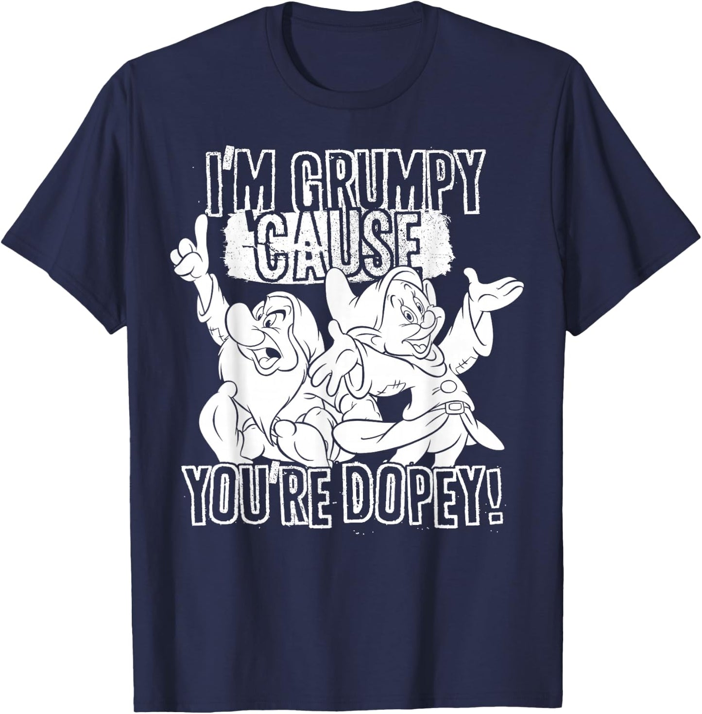 Disney Snow White Grumpy Cause You're Dopey Graphic T-Shirt - T-Shirt | Navy