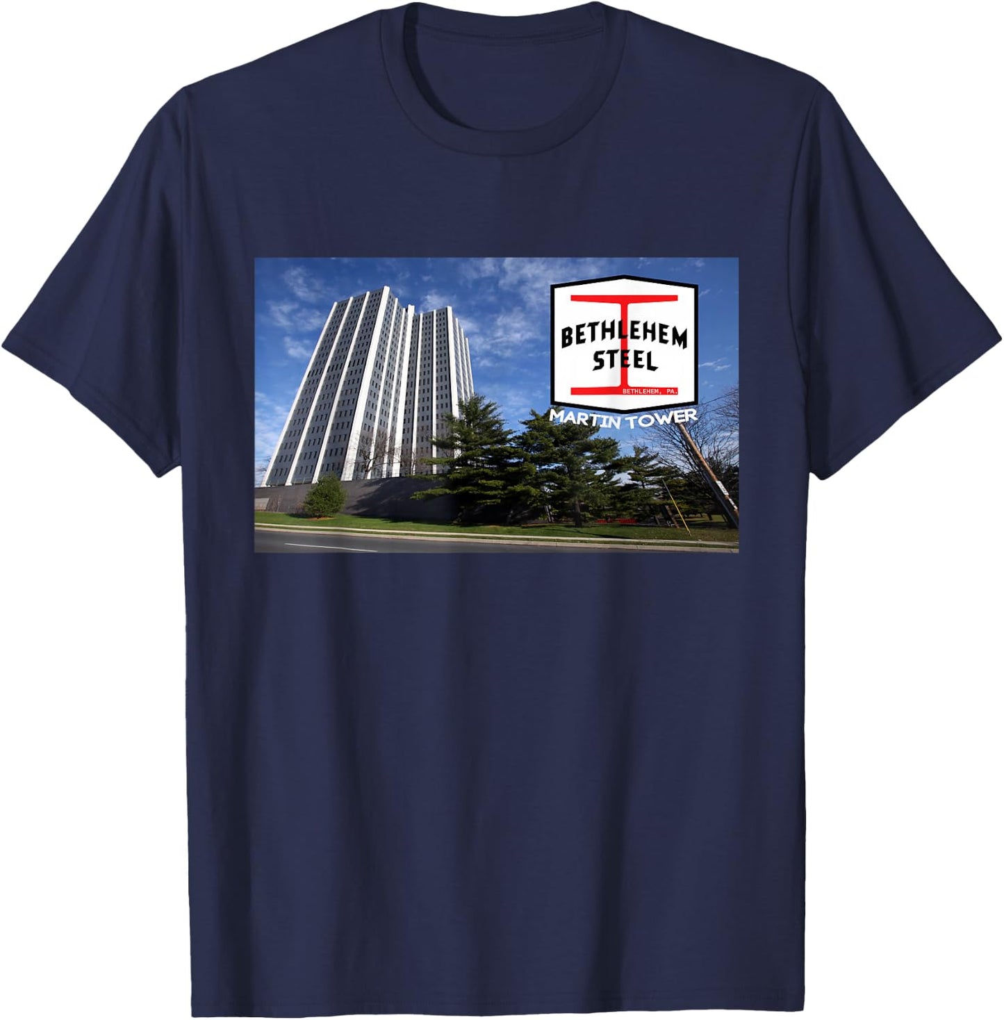 Bethlehem Steel Martin Tower T-Shirt - T-Shirt | Navy