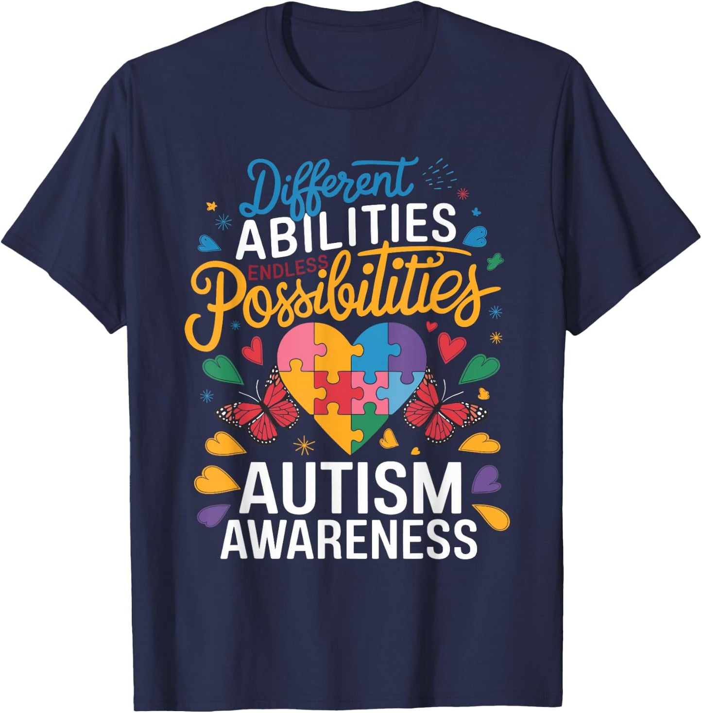 Autism Awareness Month T-Shirt - T-Shirt | Navy