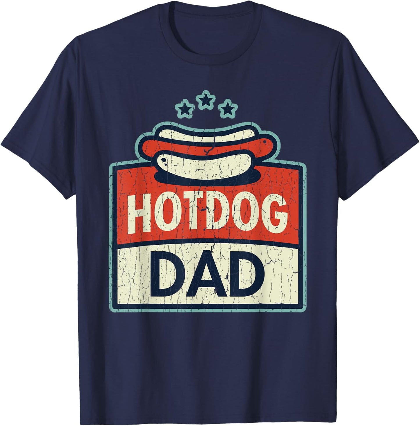 Funny Hotdog Dad Hot Dog Outfit Clothes Gift Father T-Shirt - T-Shirt | Navy