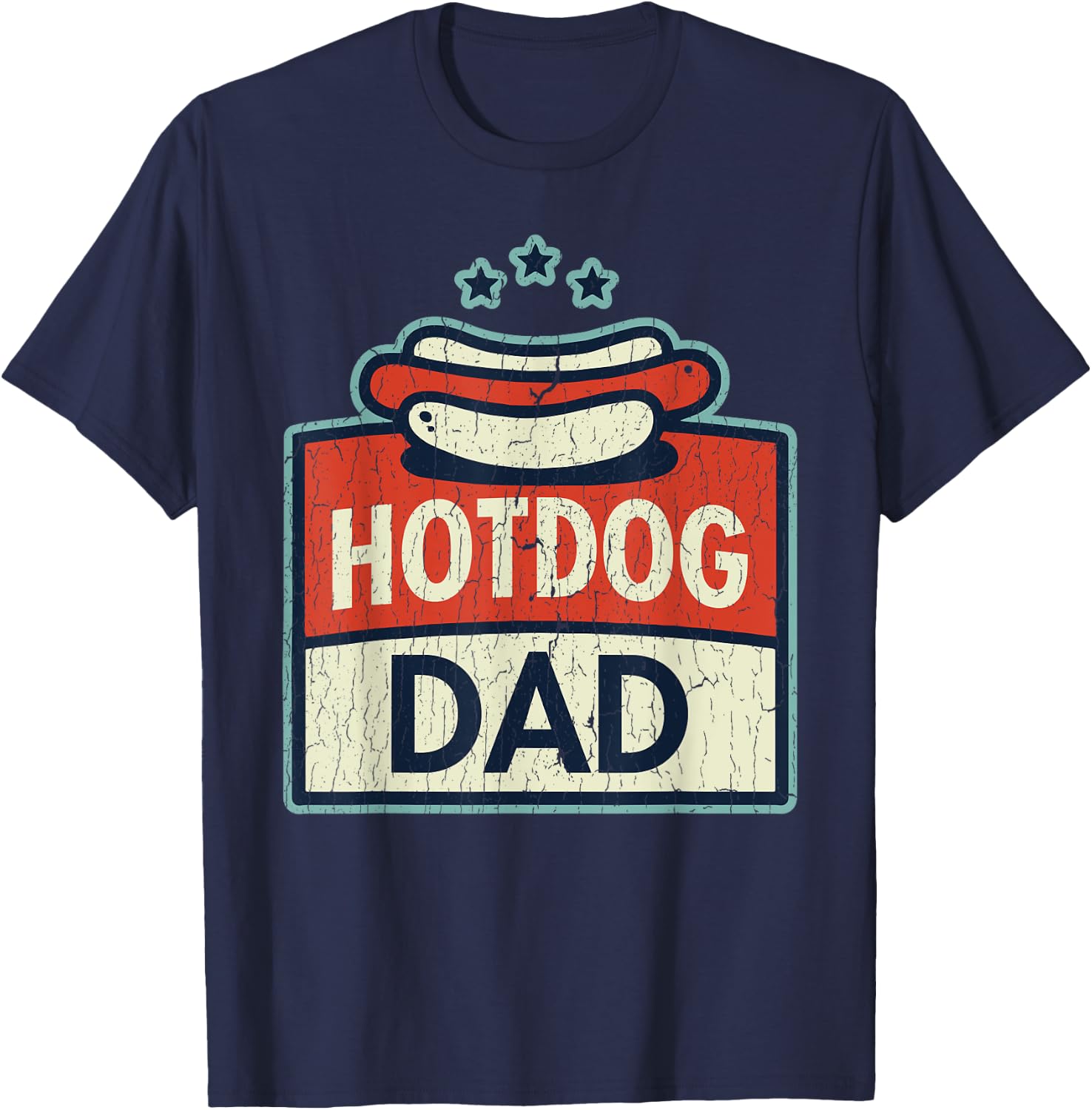 Funny Hotdog Dad Hot Dog Outfit Clothes Gift Father T-Shirt - T-Shirt | Navy