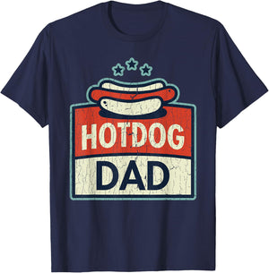 Funny Hotdog Dad Hot Dog Outfit Clothes Gift Father T-Shirt - T-Shirt | Navy