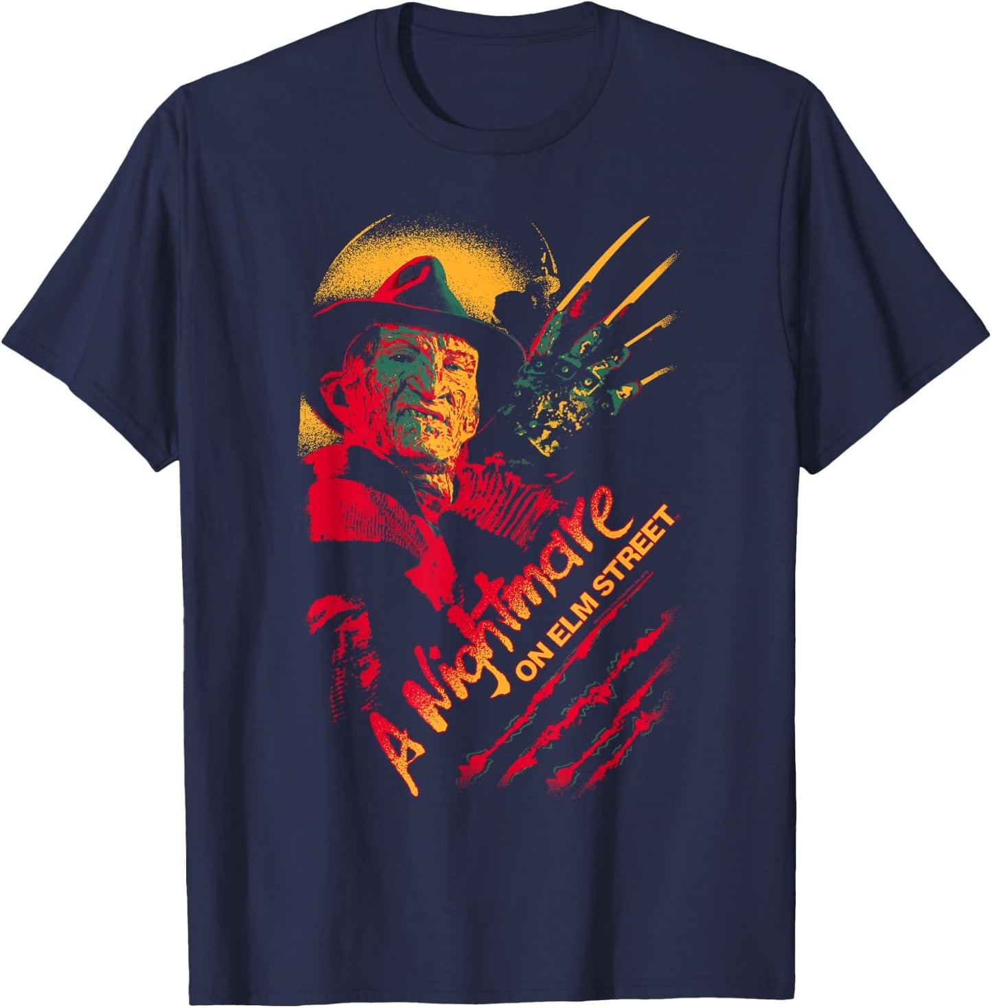 Nightmare on Elm Street Freddy Claws T-Shirt - T-Shirt | Navy